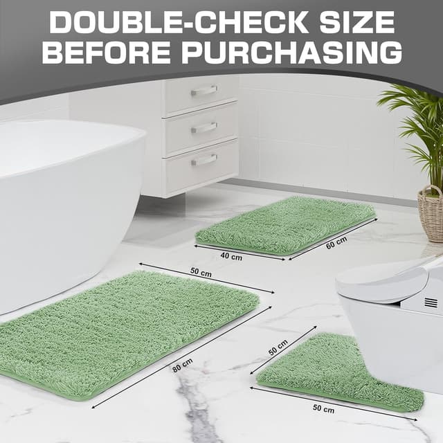 Detalle 2 de wyewye Mikrofaser-Badematte 40 x 60 cm