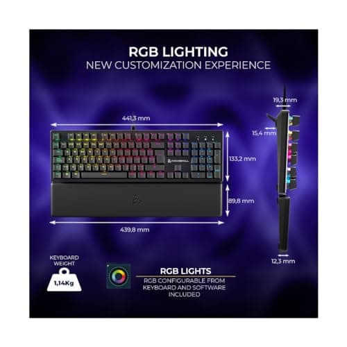 Thumbnail 3 de NEWSKILL Serike V2 Teclado mecánico Full Layout RGB con switches Hot-Swap