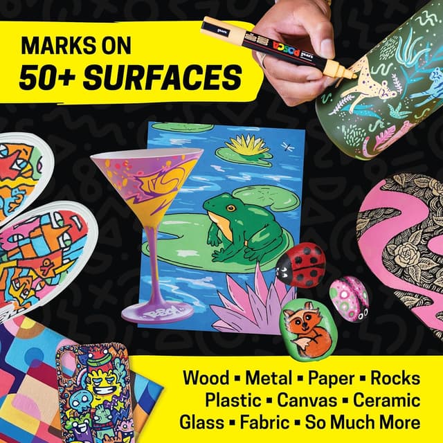 Thumbnail 2 de POSCA PC-5M 8-Color Paint Marker Set 8-pack 🎨