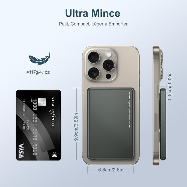 Thumbnail 2 de NOHON Batterie Externe MagSafe 5000mAh Slim 8mm