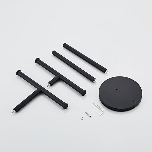 Detalle de YIGUANXIN Hand Tower Holder Stand T-shaped Double-Layer Towel Rack (SUS304) – Matte Black