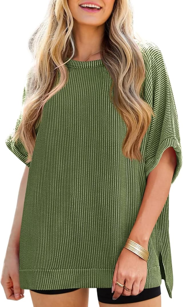 Detalle de Tankaneo oversized ribbed tee tunic