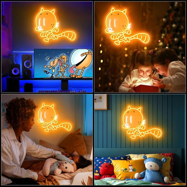 Thumbnail 3 de Cat Kid UV Painted LED Neon Light 15x12.8" 🖼