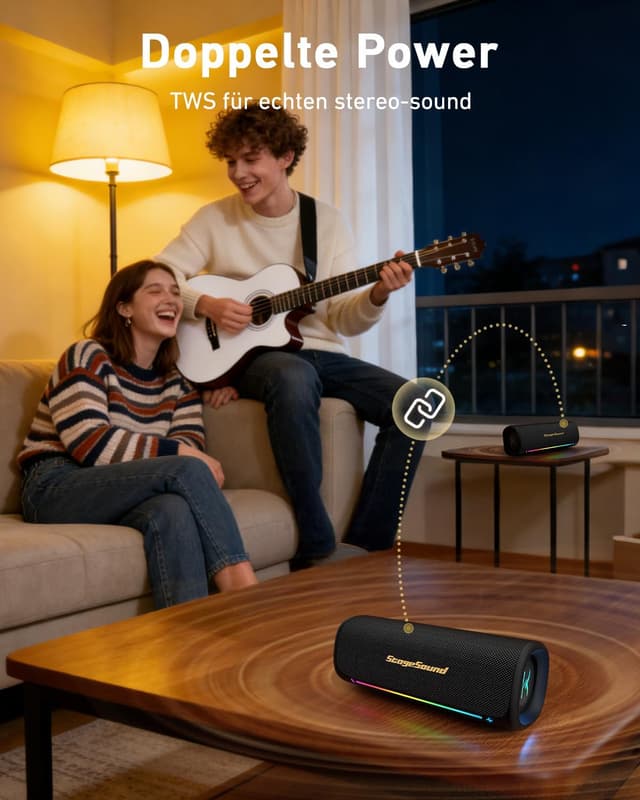 Thumbnail 6 de StageSound Outdoor Bluetooth Lautsprecher „GoFree 2“ mit 40 W Peak, IP67, RGB & TWS Stereo