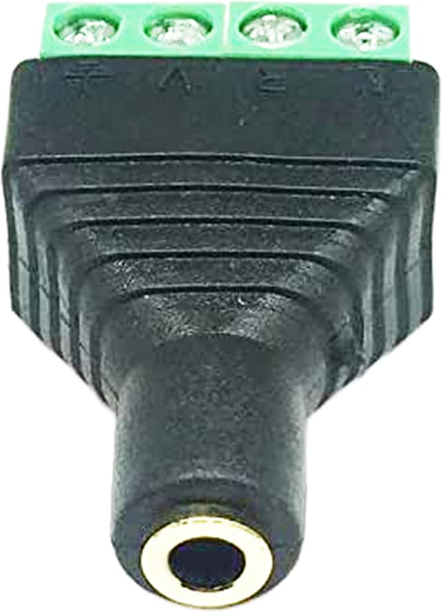 Detalle de SHANFEILU 3,5-mm TRRS-Adapter (4-polige Buchse) auf 4-Schrauben-Terminal – lötfrei, 2 Stück