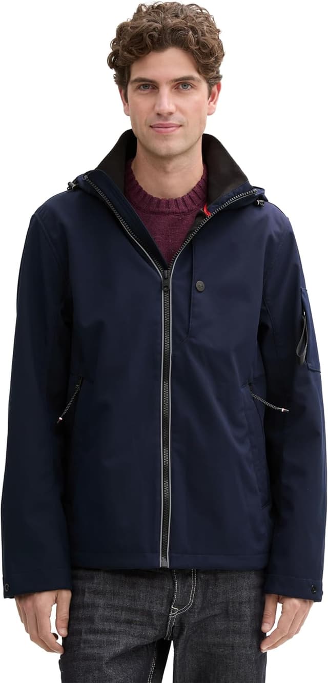 Detalle de TOM TAILOR 1044095 Giacca uomo softshell con cappuccio regolabile