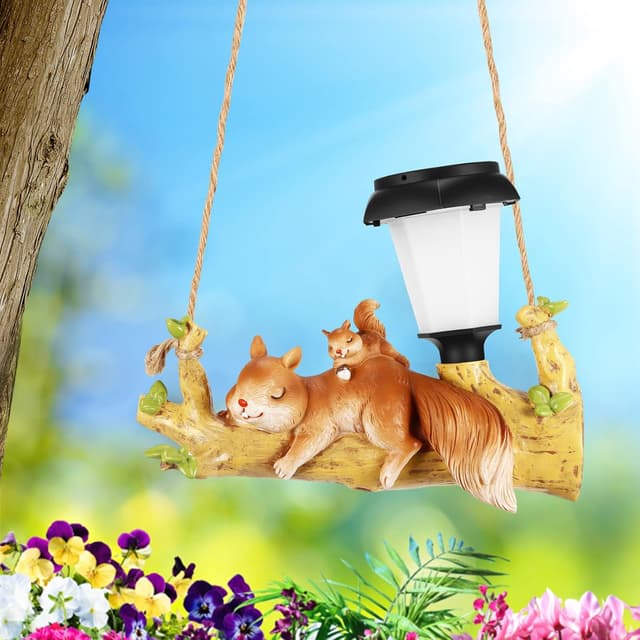 Thumbnail 6 de Eichhörnchen Gartenfigur mit Solarlicht