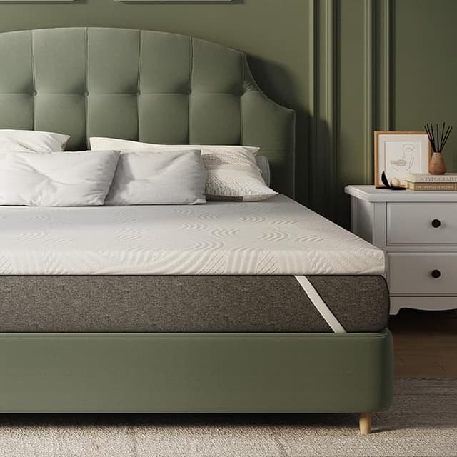 Detalle de Novilla Sobrecolchón 135x190cm, Espuma Lavable y Transpirable