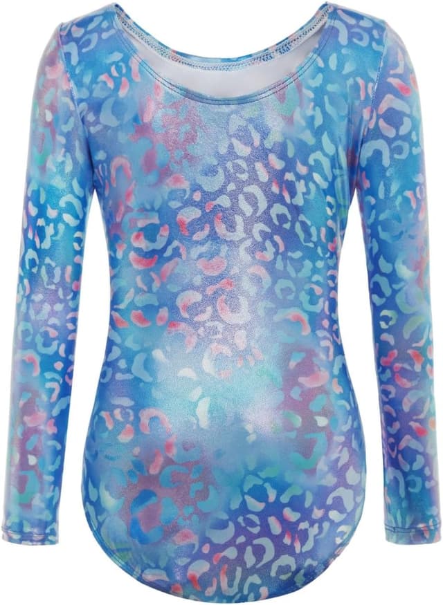 Detalle de Girls gymnastics leotard set Sparkling gradient