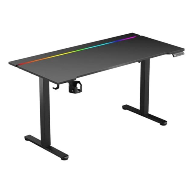 Detalle de ACGAM Mesa Gaming 140 cm altura ajustable LED RGB