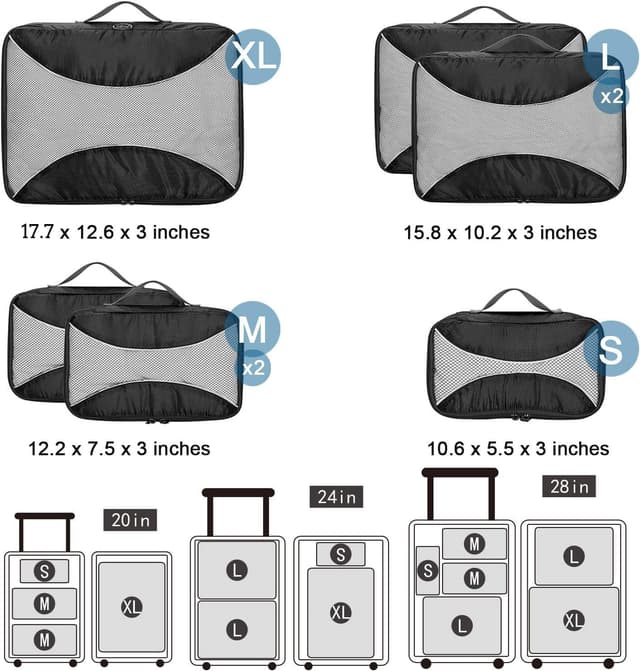 Thumbnail 2 de G4Free Organisateur de voyage 6 pièces