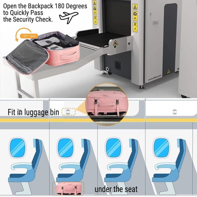 Detalle 2 de Lekesky Travel Backpack Cabin Size 17-Inch Laptop Carry-On Waterproof Rucksack (Water-repellent)