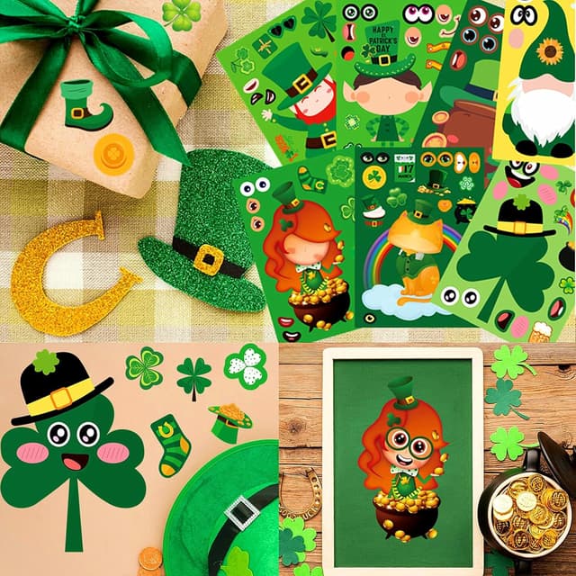 Thumbnail 6 de 48 Sheets St. Patrick's Day Stickers DIY Pack
