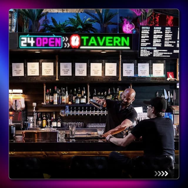 Detalle 2 de LED Anzeigetafel 20x146 cm, flexibles RGB