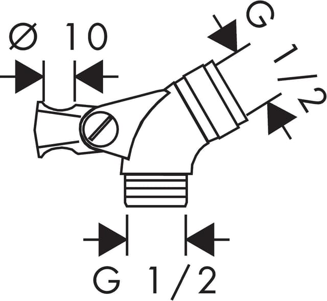 Detalle 2 de hansgrohe Articulation pour barre Unica Standard 28650000 en chrome