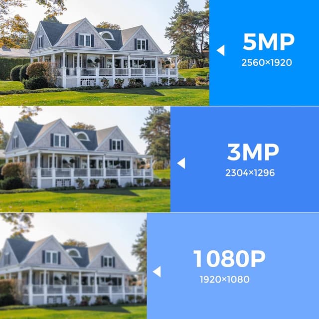 Detalle 2 de Kit videosorveglianza WiFi Hiseeu 5MP PTZ+5MP con NVR 10CH, 4 telecamere e visione notturna a colori