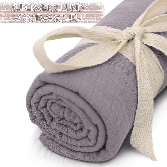 Thumbnail 2 de Milaboo® 4er Set Lätzchen Baby Geschenkset zur Geburt (Dunkelgrau) aus 100% Bio-Baumwolle