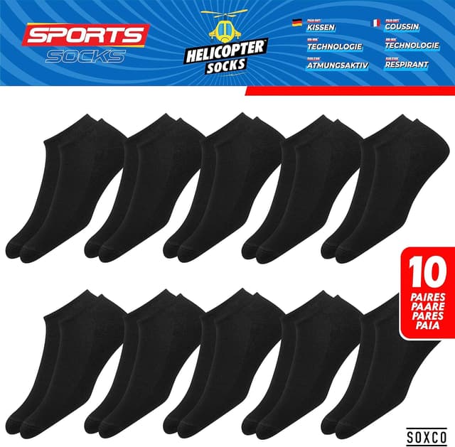 Thumbnail 2 de SOXCO Chaussettes Basses Homme Socquettes Courtes Lot de 10