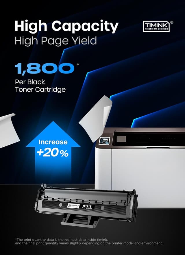 Detalle de Timink D111L / D111S compatible toner cartridges for Samsung Xpress (Black) — for M2020 / M2026 / M2070 series