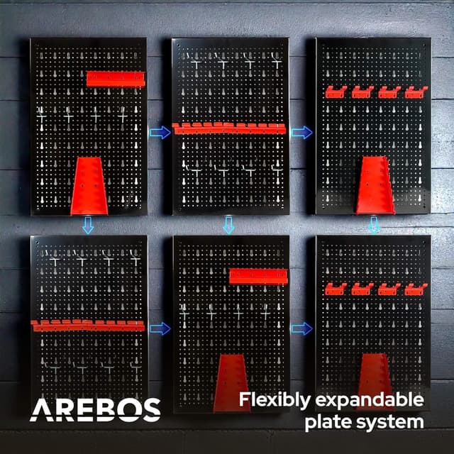 Thumbnail 4 de Arebos Panel Portaherramientas 6 piezas