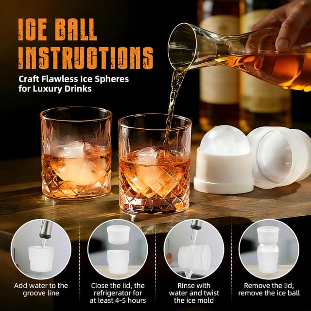 Detalle de Birthday Gifts for Men Whiskey Smoker Kit (No Butane) with Torch, 6 Wood Chip Flavors & Glasses