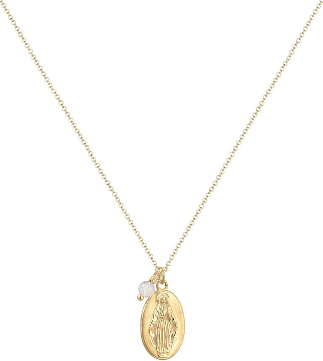 Detalle 2 de Elli Halskette Marienbild Labradorit 925er Silber vergoldet