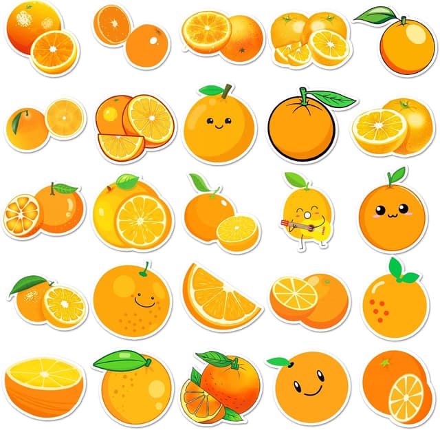 Detalle 2 de Orange Laptop Sticker 50er Pack
