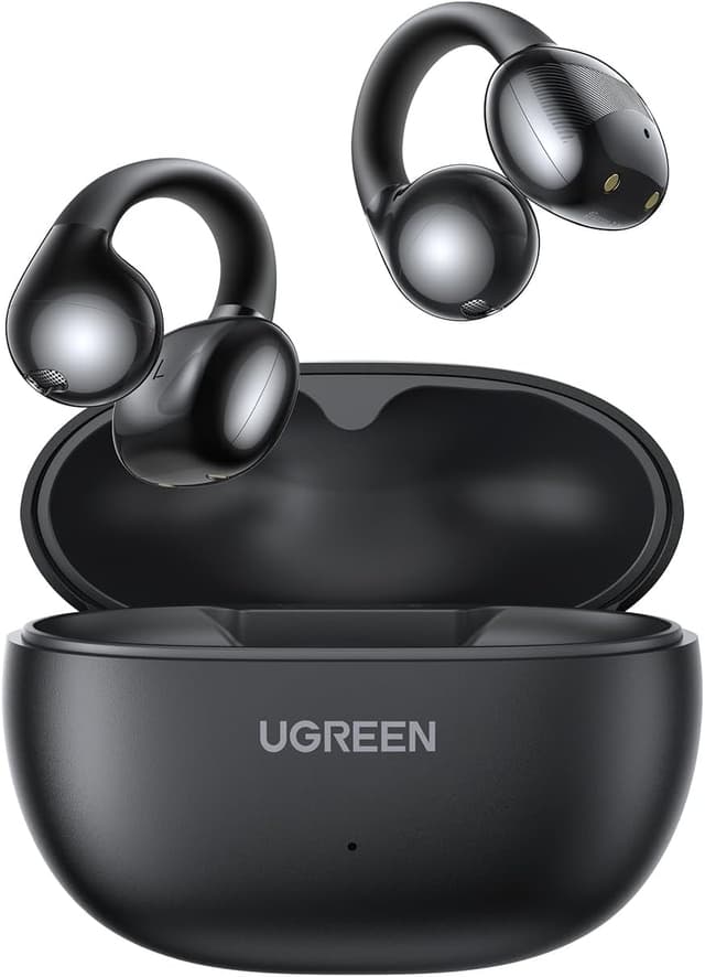 Detalle de UGREEN HiTune S3 open‑ear earbuds 30H battery