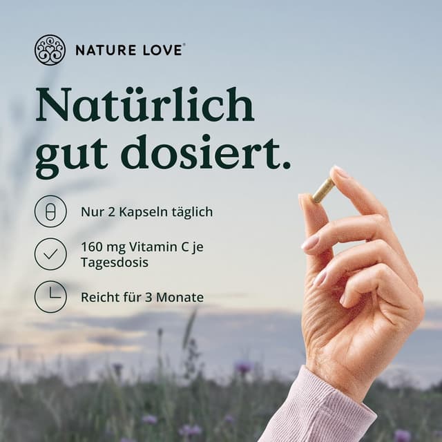 Thumbnail 2 de NATURE LOVE® Natürliches Vitamin C 180 Kapseln 💊