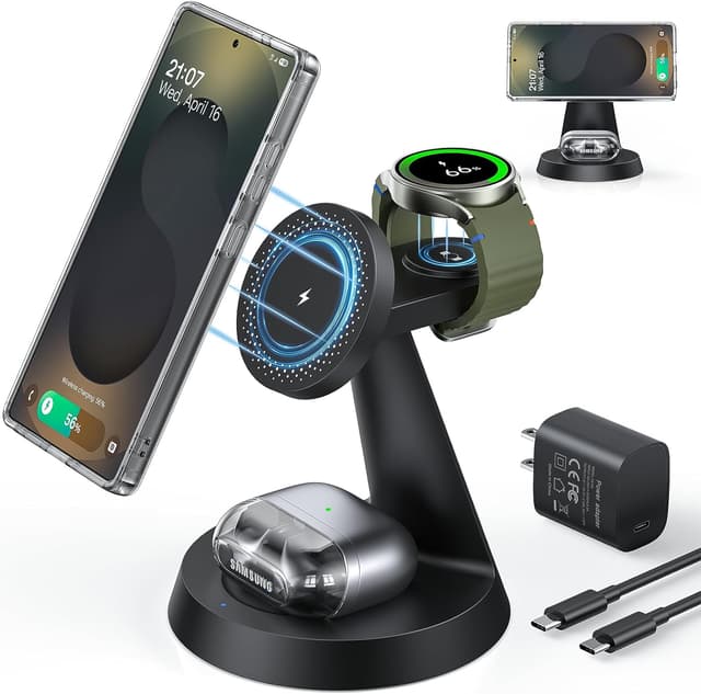 Detalle de Magnetic Wireless Charger for Samsung 3-in-1