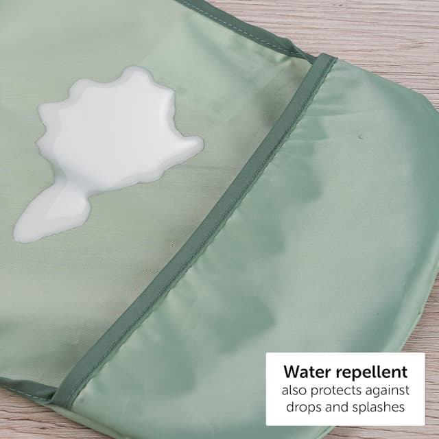 Detalle de MiaMia Baby Bibs waterproof weaning bibs with food catch (5 pack), Oeko Tex Standard 100 certified