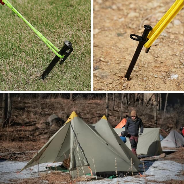 Thumbnail 5 de MIVIDE Zelt Heringe Stahl 20 cm