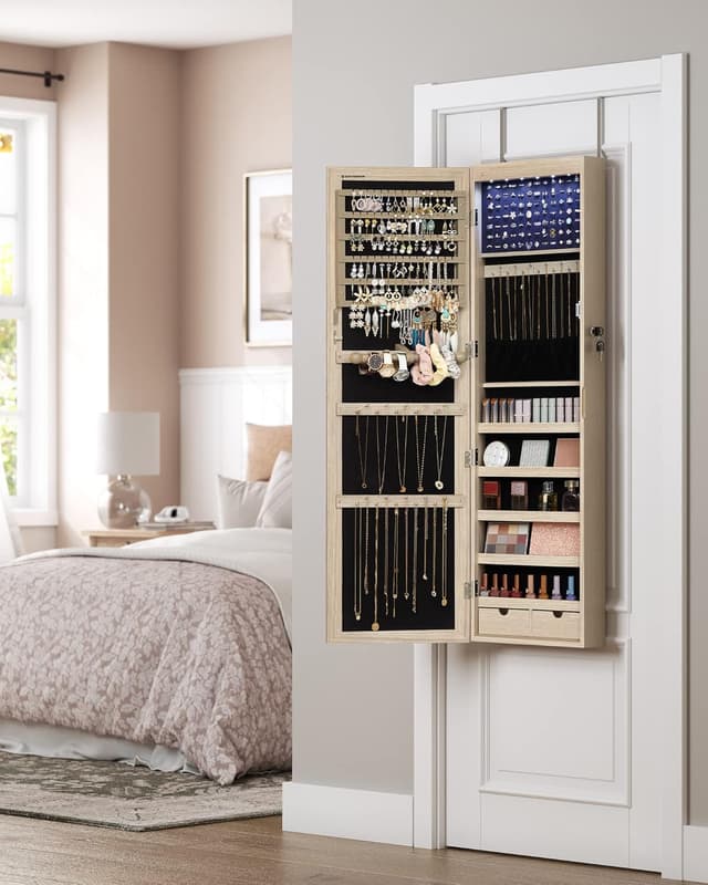 Detalle 2 de SONGMICS armoire à bijoux murale 120 cm