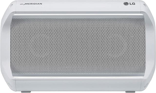 Detalle de LG Electronics Tragbarer Bluetooth-Lautsprecher PK5W in Weiß – mit IPX5, aptX, AAC & Bass