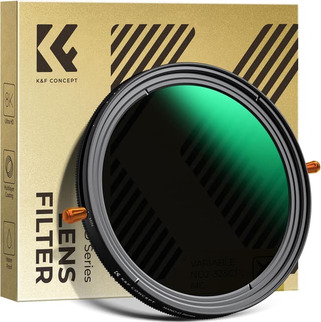 Detalle de K&F CONCEPT Nano-D 2-in-1 ND & CPL Filter für 58mm – CPL + ND2–ND32 im Nano-D Design