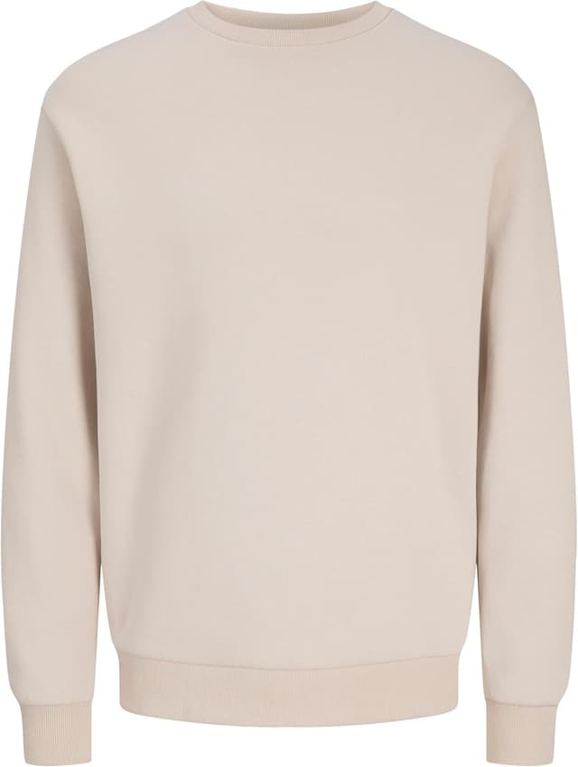 Detalle de JACK & JONES Herren-Sweatshirt einfarbig mit Rundhalsausschnitt