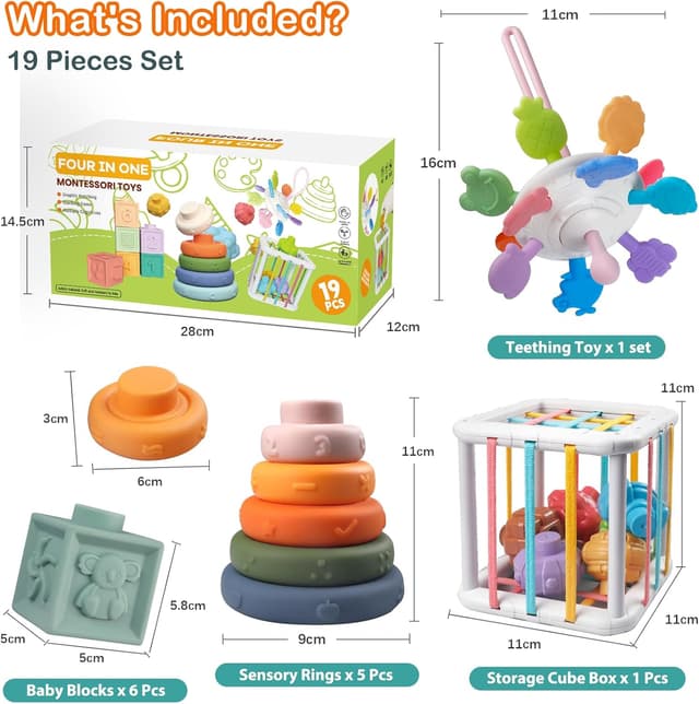 Thumbnail 5 de Aliex Baby Spielzeug Montessori Stapelturm 6 Teile