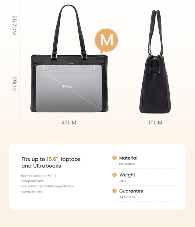 Detalle 2 de LOVEVOOK Handtasche 15,6" Shopper