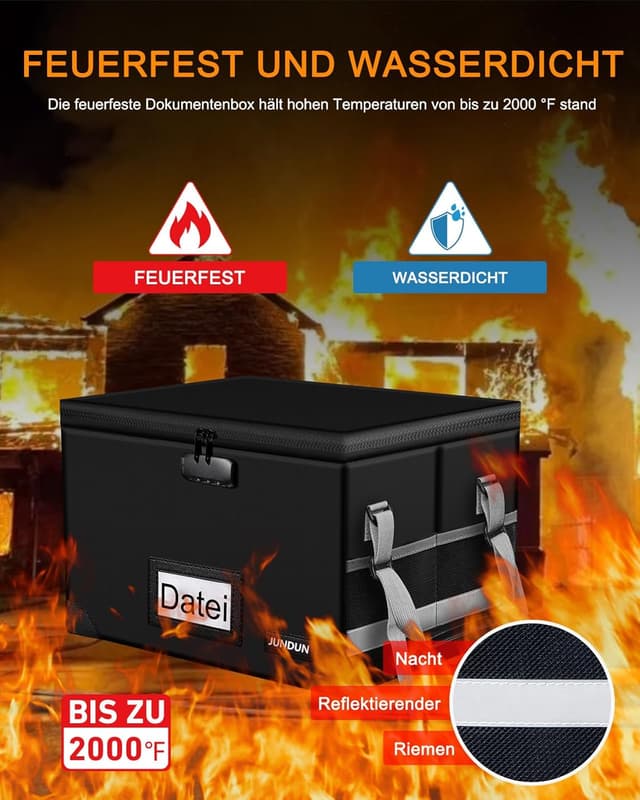 Thumbnail 3 de JUNDUN Akten Organizer Box 40x34x26 cm