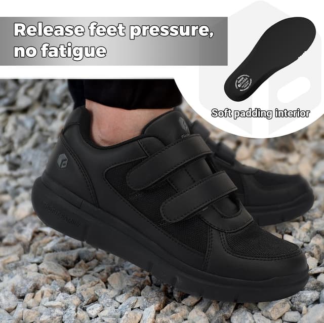 Detalle 2 de Chaussures de marche FitVille larges pour hommes à fermeture auto-agrippante