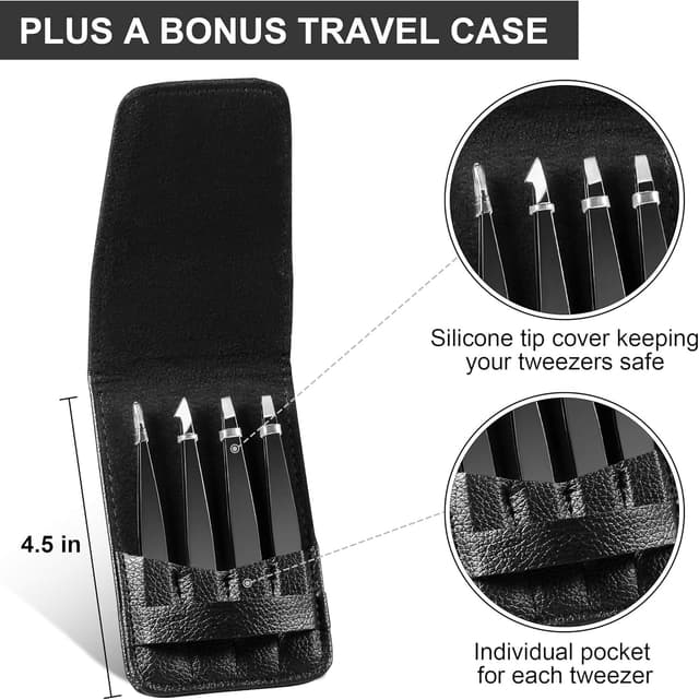 Thumbnail 4 de Upmore 4x Pinzette Set Edelstahl 4er-Set