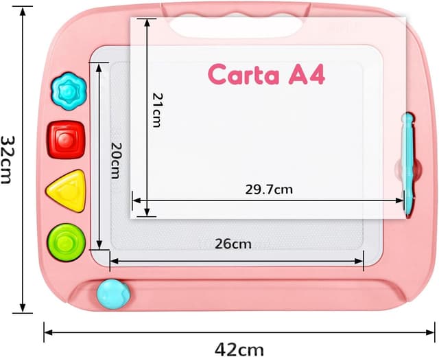 Detalle 2 de Lavagna magnetica per bambini 42 x 32 cm