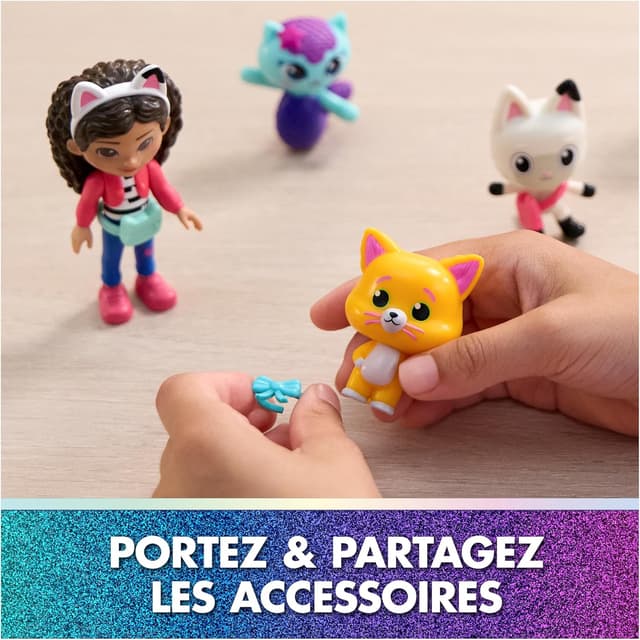 Detalle de Coffret cadeau Gabby et la Maison Magique Le Film – Gabby Dollhouse (6 figurines + 5 accessoires)