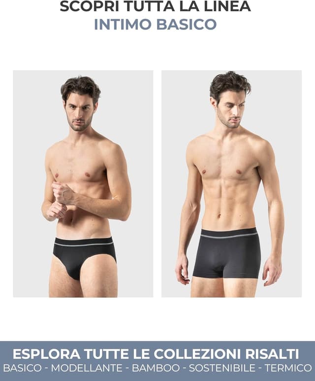 Thumbnail 5 de Risalti Boxer Uomo Elasticizzati Microfibra 3 pz