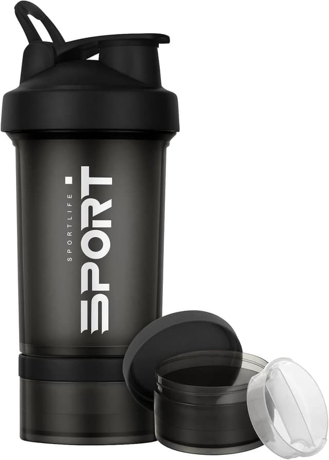 Detalle de Shaker à protéines 500 ml Alaoo Noir