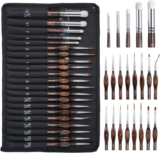 Imagen de Nicpro Modellbau Pinselset 21-teilig 🎨 en OfertitasTOP