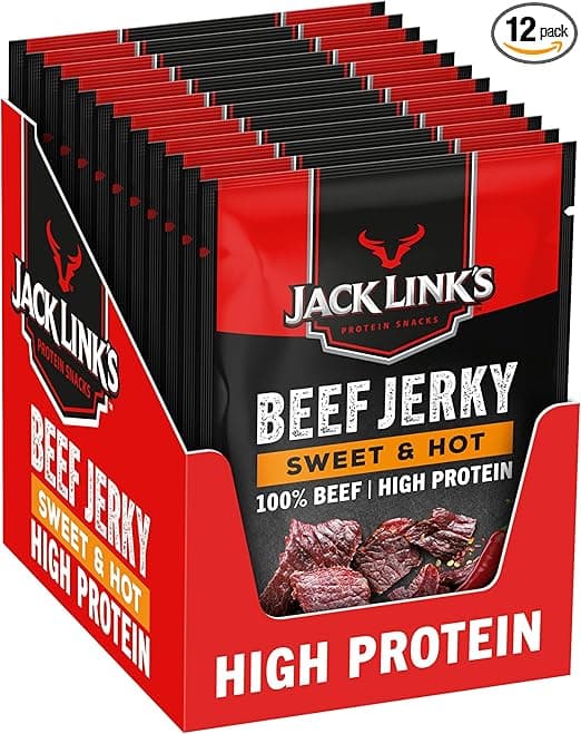 Imagen de Jack Links Beef Jerky Sweet & Hot 12x25g 🌶️ Proteínas Altamente Proteico en OfertitasTOP