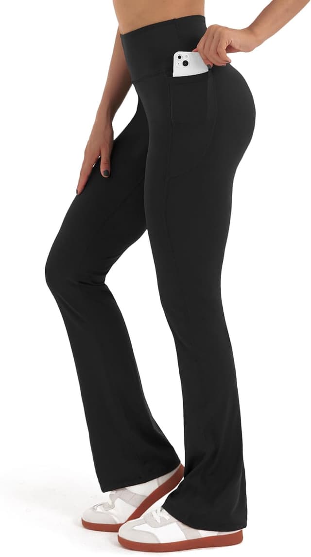 Detalle de Zylioo Tall Women’s Flared Leggings (Extra Long Boot Cut) with Pockets