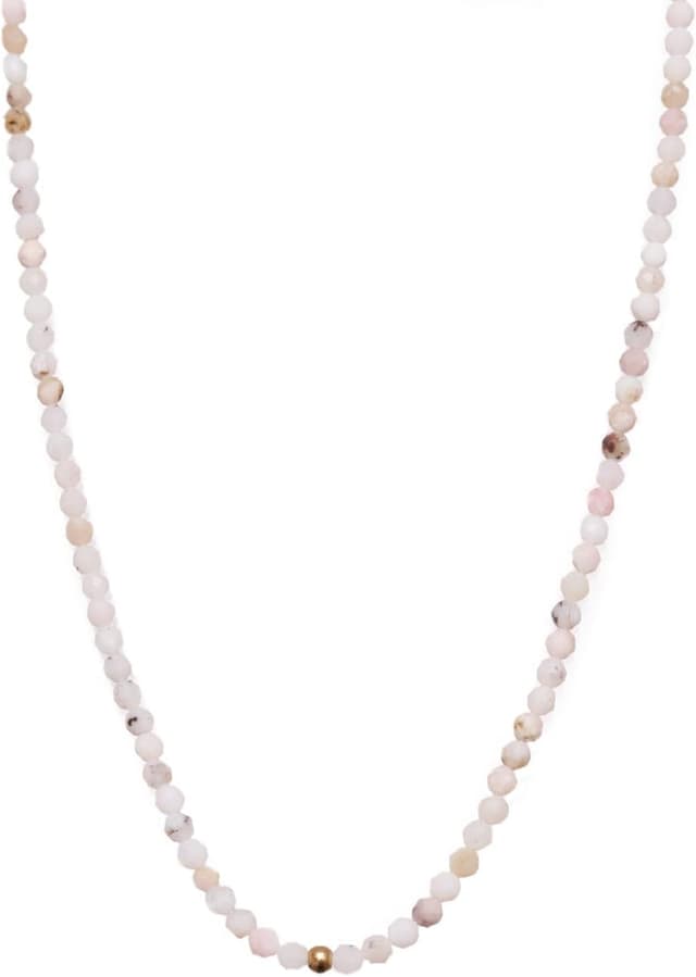 Detalle de BERGERLIN Naturstein Perlen Halskette mit Verschluss und 925 Sterling Silber- oder vergoldeter Perle