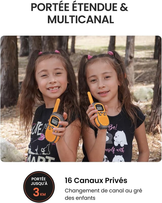 Thumbnail 1 de FOREDOM Talkie Walkie Enfants 3 km